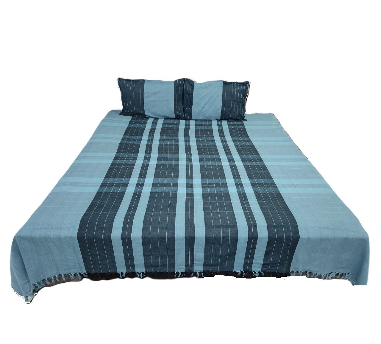 Handloom Cotton Bedsheet with Pillow