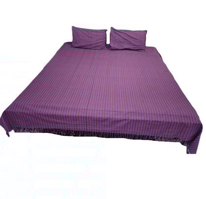 Handloom Double Bed Sheet with Pillow Covers