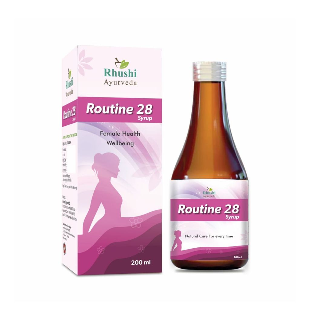 Rhushi Ayurved Routine 28 Syrup for Female Health and Overall Wellbeing