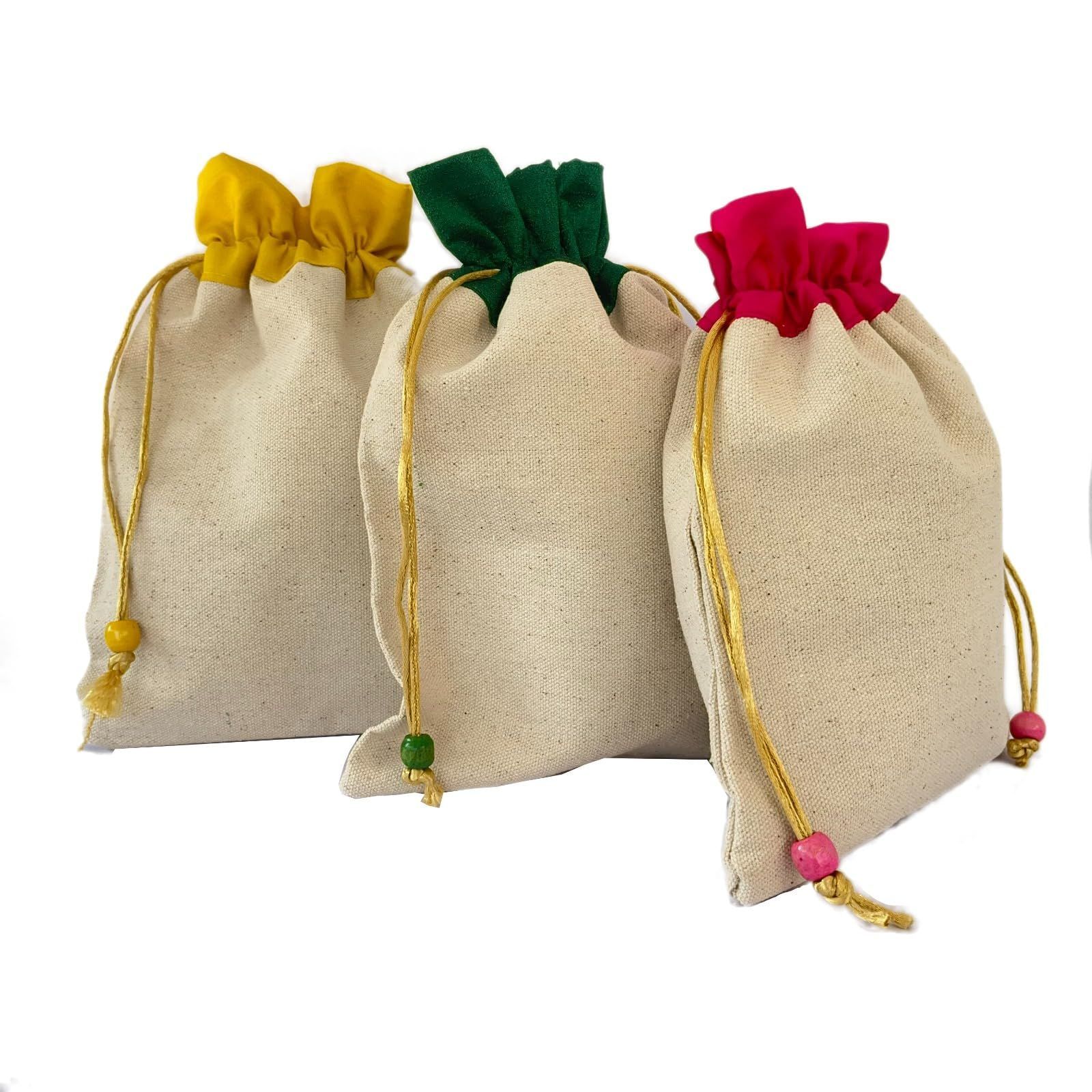 The Brown Box-Potli bags for return gift,Potli bags for wedding,Potli Pouch for dry fruit packing,Shagun Potli,Potli for gift packing