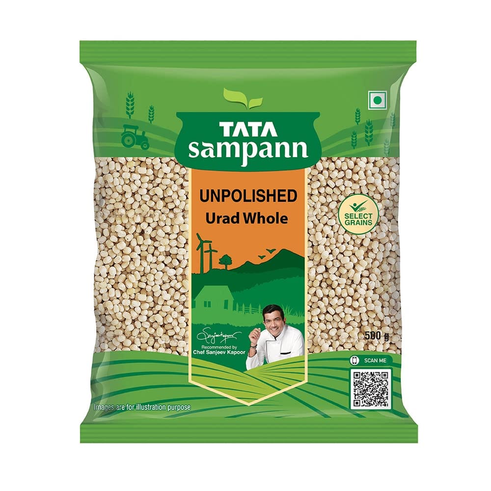 Tata Sampann Unpolished Urad Whole Dal, 500G
