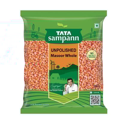 Tata Sampann Unpolished Masoor Dal Whole, 500G