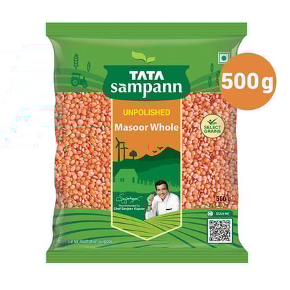Tata Sampann Unpolished Masoor Dal Whole, 500G