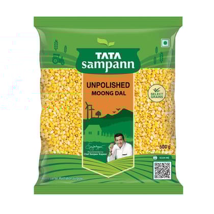 Tata Sampann Unpolished Moong Dal Split, 500G