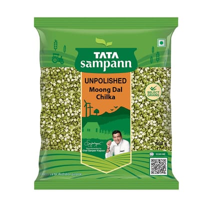 Tata Sampann Unpolished Moong Dal Chilka, 500G