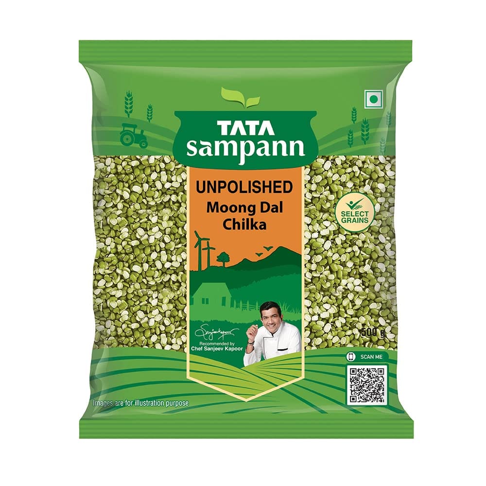 Tata Sampann Unpolished Moong Dal Chilka, 500G