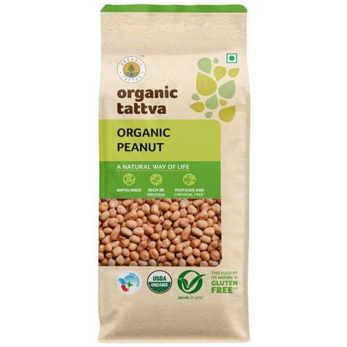 Organic Tattva Groundnuts/Raw Peanut, 500 G Pouch