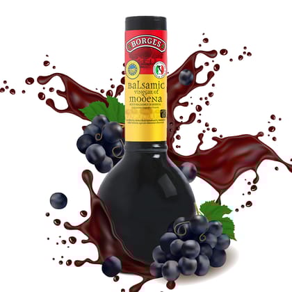 Borges Balsamico Modena Vinegar, Naturally Made Rich In Nutrient And Antioxidants, Intensifies The Flavors, 250Ml