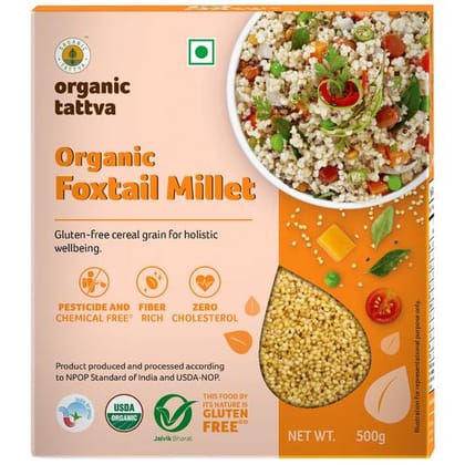 Organic Tattva Organic, Foxtail Millet, 500 G Mono Carton