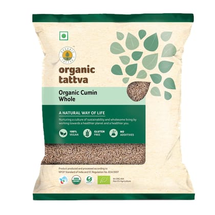 Organic Tattva, Organic Whole Cumin Seeds/Jeera, 100 Gram, 100% Vegan, Gluten Free, Quality Indian Spice, Fresh Natural Jeera