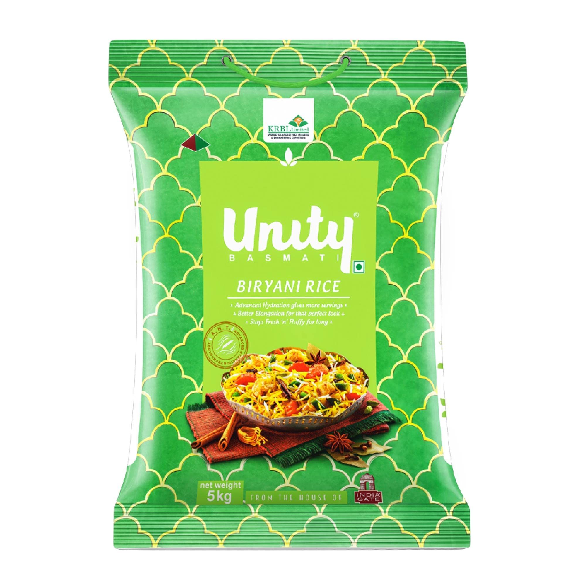 India Gate Unity Basmati Biryani Rice, 5Kg