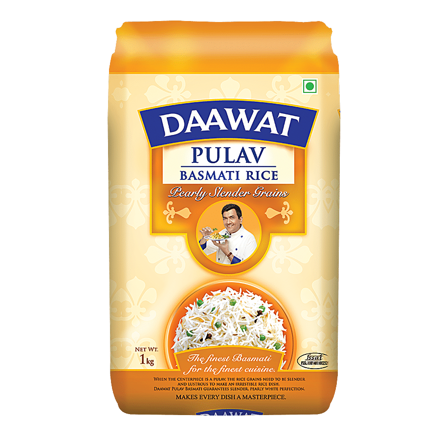 Daawat Basmati Rice/Basmati Akki, Pulav, 1 Kg Pouch