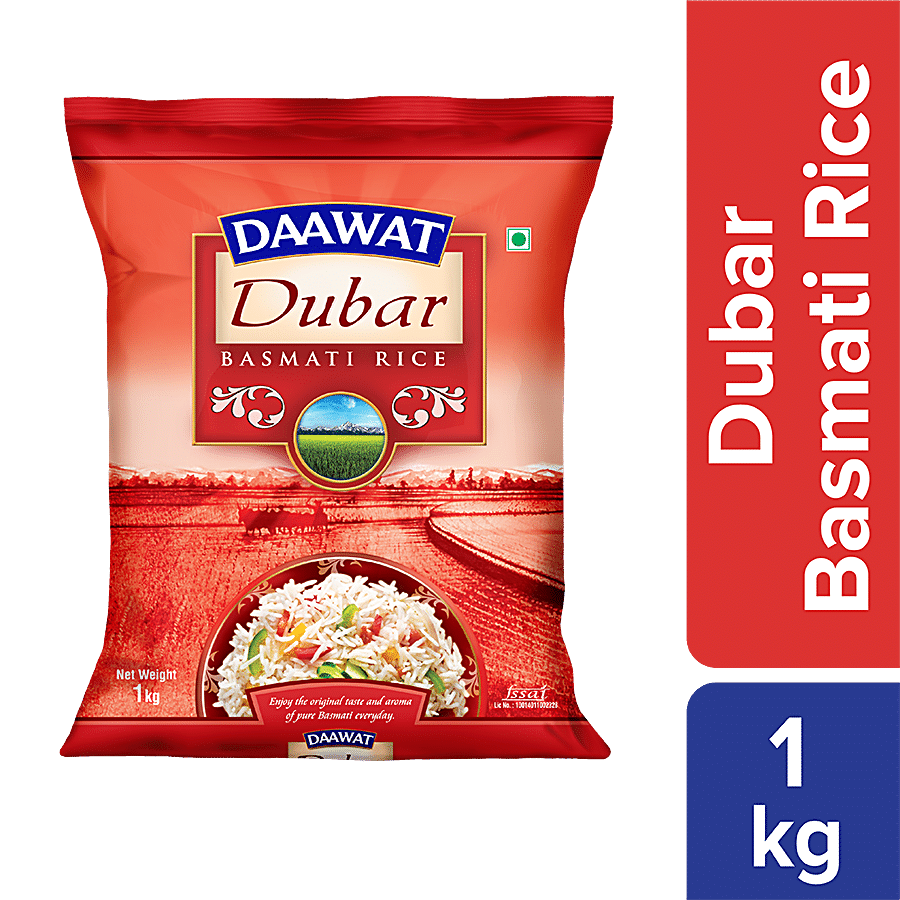 Daawat Basmati Rice/Basmati Akki, Dubar, 1 Kg Pouch