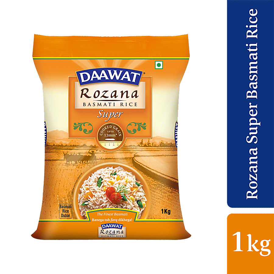 Daawat Basmati Rice, Rozana (Super), 1Kg