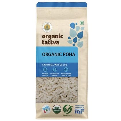 Organic Tattva Organic Poha Thick, 500 G Pouch