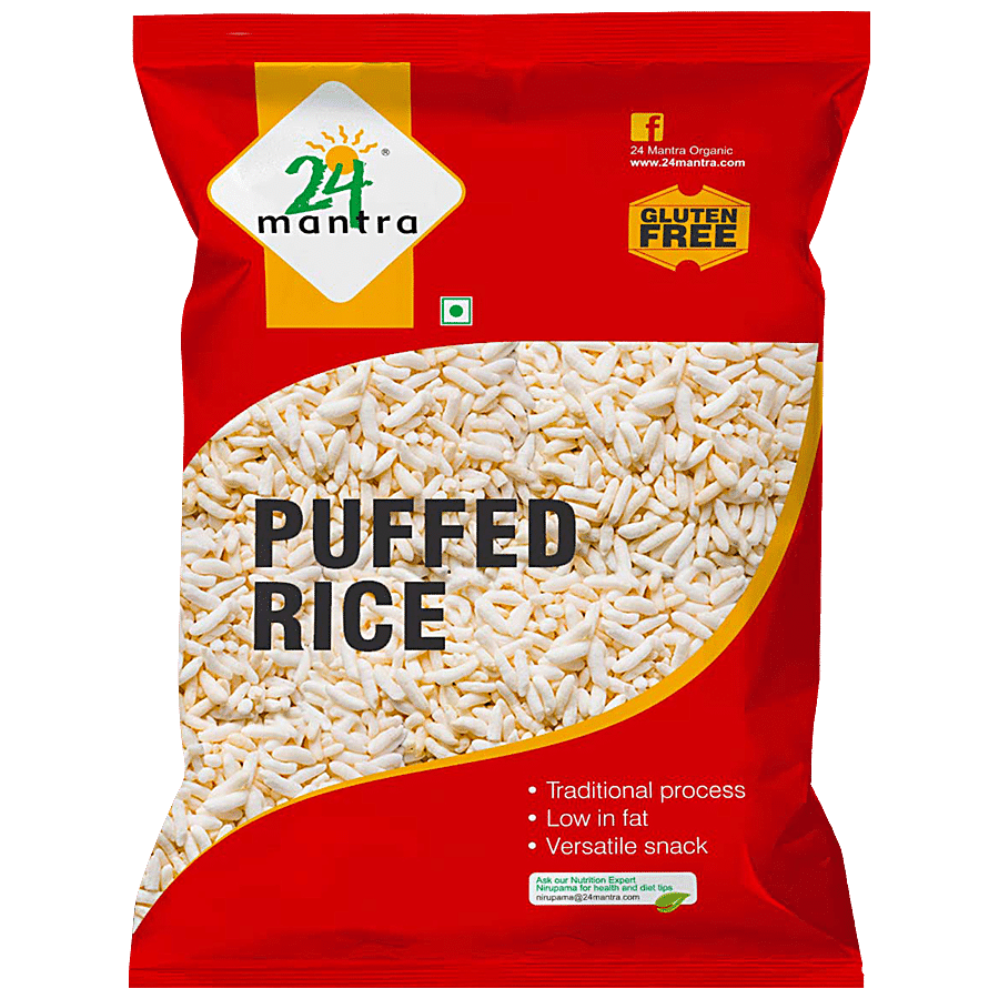 24 Mantra Organic Organic, Puffed Rice/Kadle Puri, 200 G Pouch