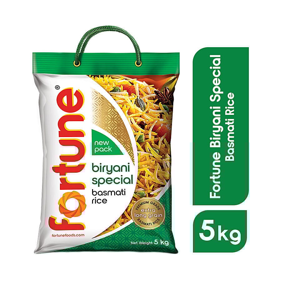 Fortune Basmati Rice/Basmati Akki, Biryani Special, 5 Kg Pouch