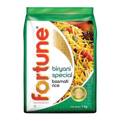Fortune Biryani Special Basmati Rice, Extra Long Grain Basmati Rice, 1 Kg
