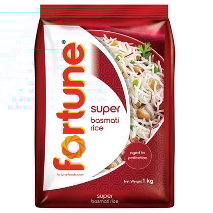 Fortune Super Basmati Rice, Raw Rice, Aged To Perfection, 1 Kg