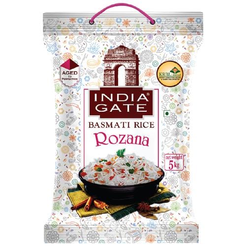 India Gate Basmati Rice, Rozana, 5 Kg Pack