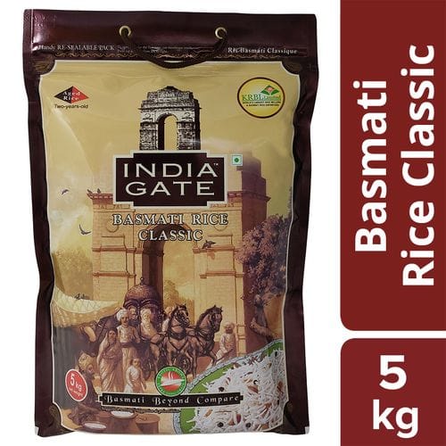 India Gate Basmati Rice/Basmati Akki, Classic, 5 Kg Bag