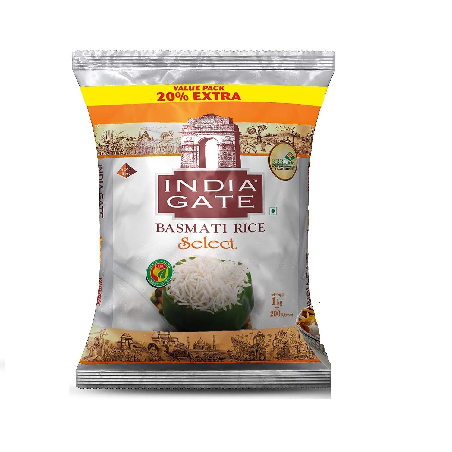 India Gate Select, 1Kg With Free 200G