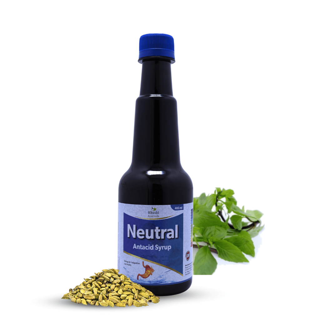 Rhushi Ayurved Neutral Antacid Syrup: Quick relief for Indigestion and Heartburn
