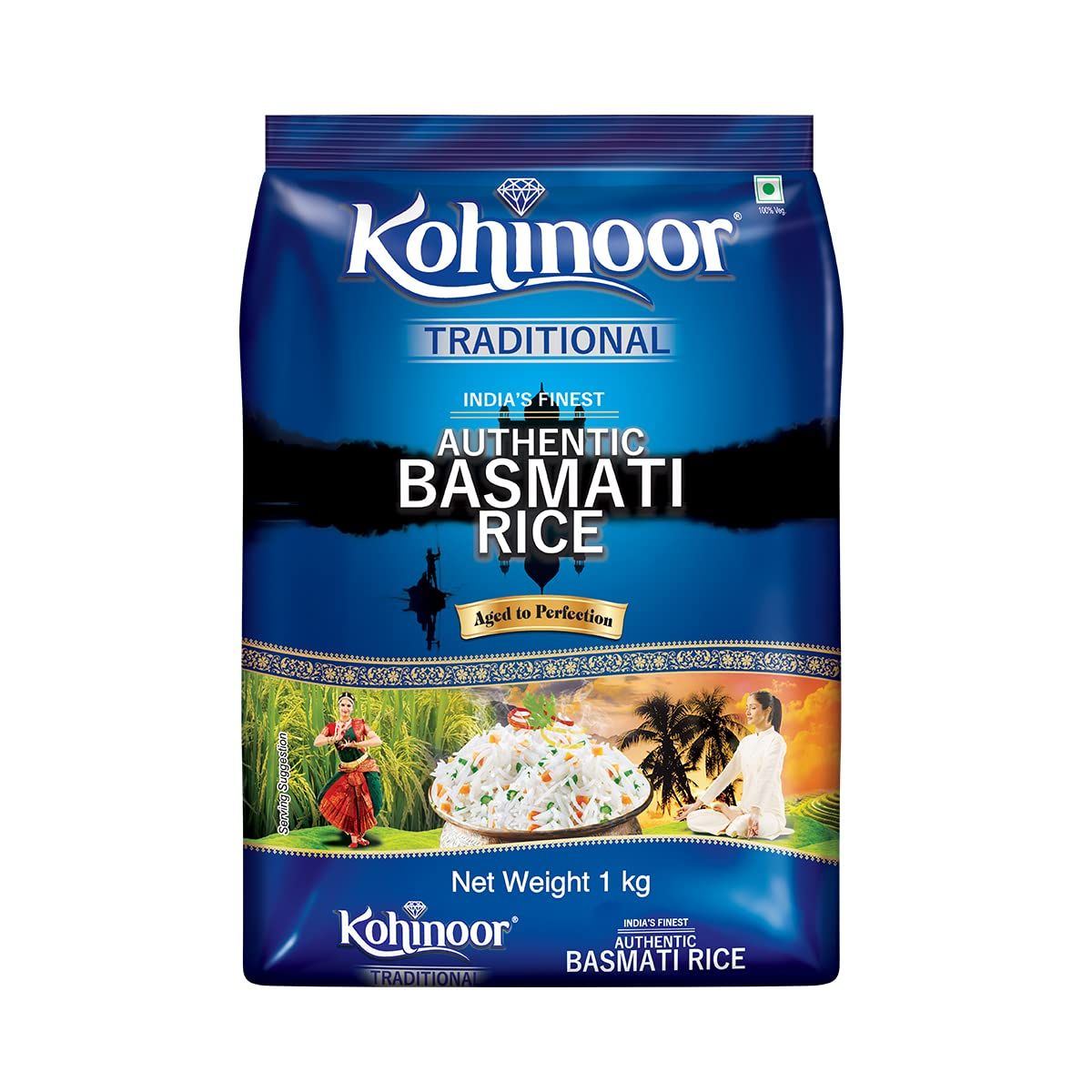 Kohinoor Traditional Authentic Basmati Rice, 1 Kg Pack