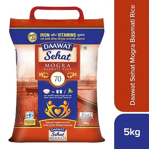 Daawat Basmati Rice/Basmati Akki, Sehat Mogra, 5 Kg