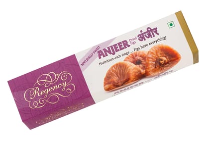 Regency Dried Figs, Anjeer, 200G Dried Anjeer, Dried Figs, Rich Source Of Fibre Calcium & Iron, Low In Calories And Fat Free, Non, Gmo Dried Figs