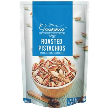 Gourmia Pistachios, Roasted, Salt & Pepper, 200 G