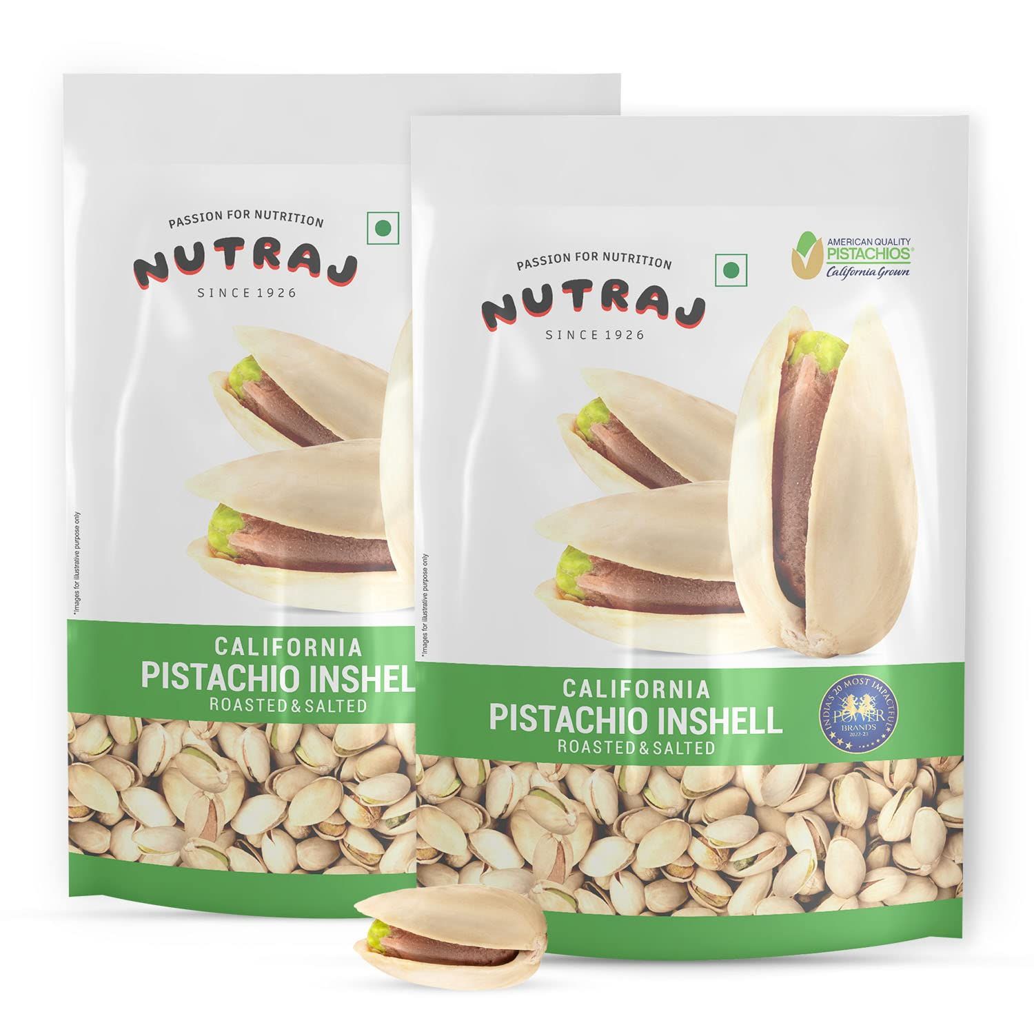 Nutraj California Roasted & Salted Inshell Pistachios, 400G (200G X 2), Salted Pista, Crunchy & Healthy, Healthy Snacks, Dry Fruits & Nuts, Rich In Vitamin & Minerals, Withshell Pistachio