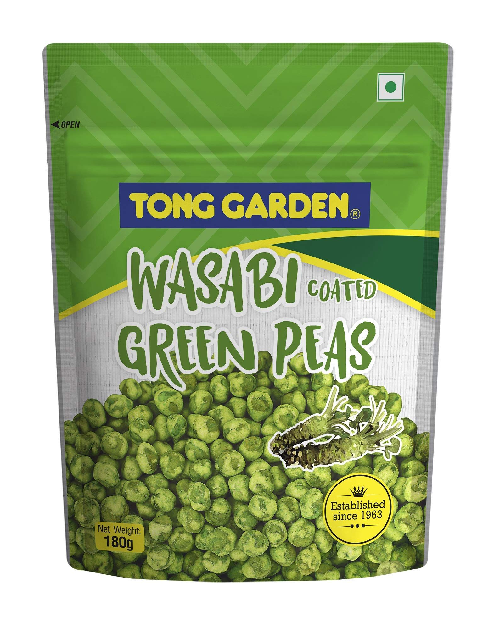 Tong Garden Wasabi Coated Green Peas, 180G Pouch