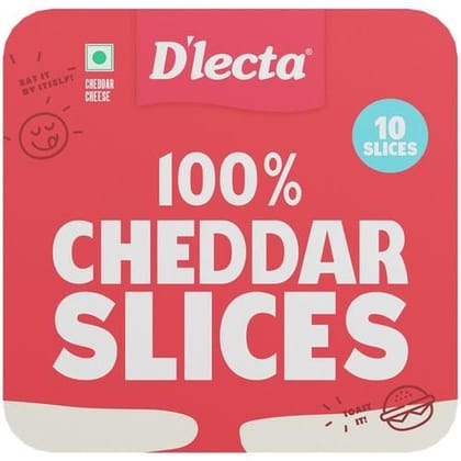 D'Lecta Natural Cheddar Cheese Slices, 200 G