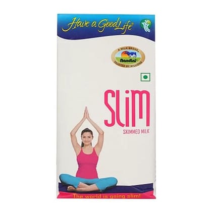 Nandini Slim Uht Treated Skimmed Milk, 1 L Carton