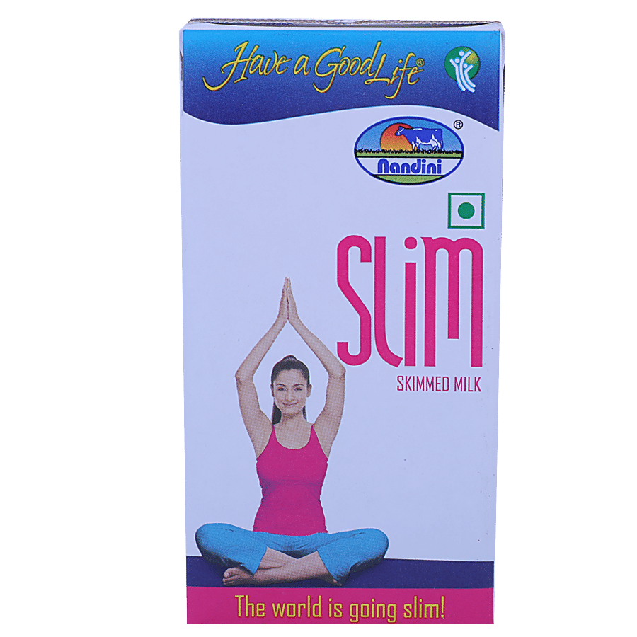 Nandini Slim Uht Sterilised Skimmed Milk, 500 Ml Carton