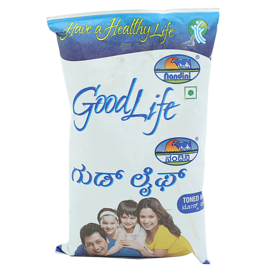 Nandini Goodlife Uht Treated Toned Milk, 500 Ml Pouch