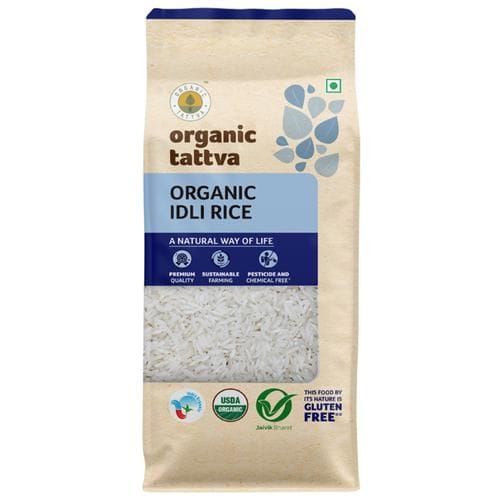 Organic Tattva Organic, Idli Rice/Akki, 1 Kg Plastic Pouch