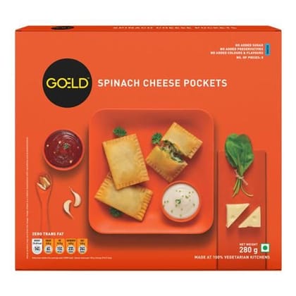 Goeld Spinach Cheese Pockets, 280 G