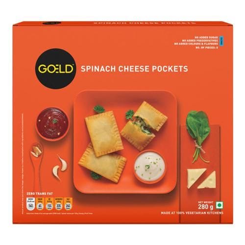 Goeld Spinach Cheese Pockets, 280 G