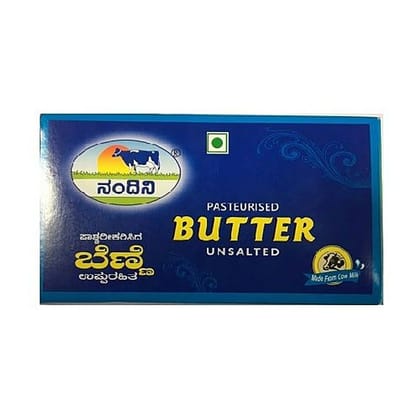 Nandini Pasteurised Butter, Unsalted, 500 G Carton