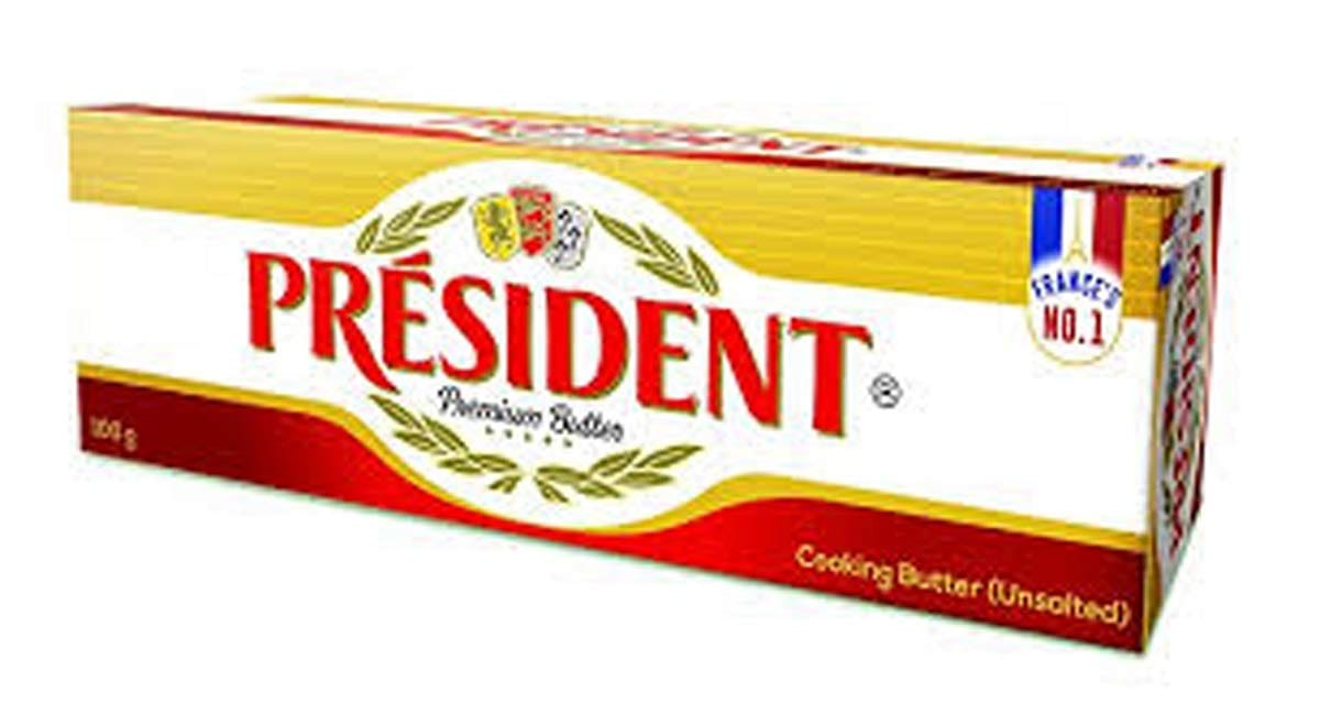 Duuous President Unsalted Butter, 100 G Box