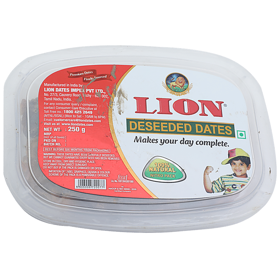 Lion Dates/Kharjura, Deseeded, 250 G Box