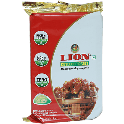 Lion Dates/Kharjura, Deseeded, 200 G Pouch