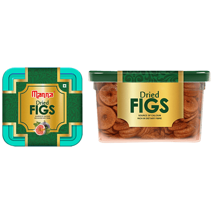 Manna Dried Figs/Anjeer, Natural, Rich In Dietary Fibre & Calcium, 180 G