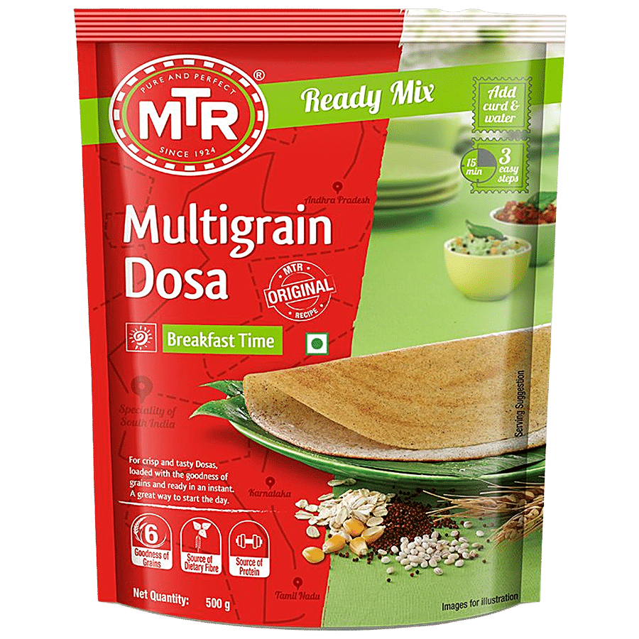 Mtr Breakfast Mix, Multigrain Dosa, 500 G Pouch