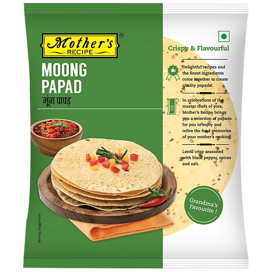 Mother's Recipe Papad, Moong, 180 G