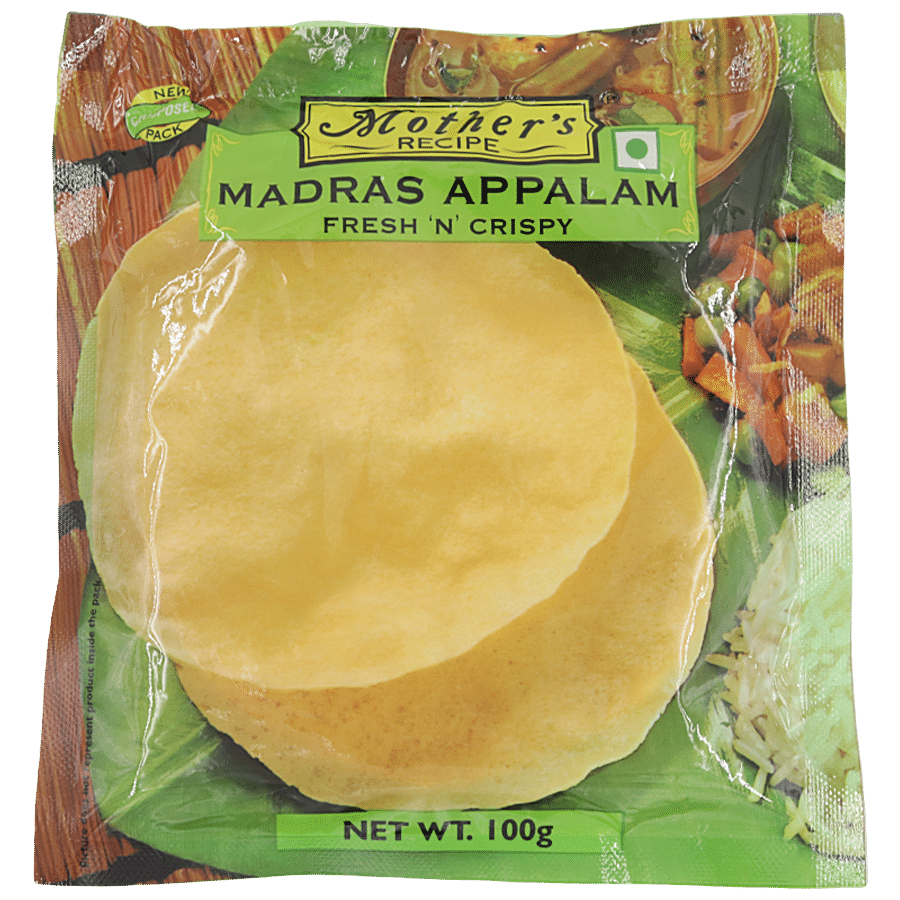 Mother's Recipe Appalam, 100 G Pouch