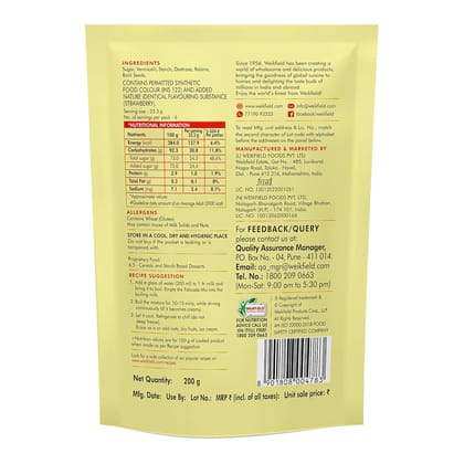 Weikfield Strawberry Falooda Mix, 200G