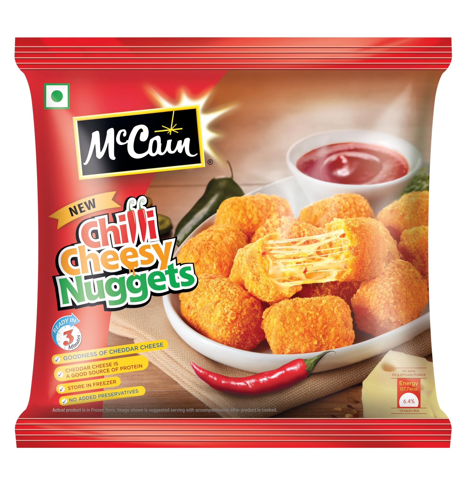 Mccain Chilli Cheesy Nuggets, 250 G
